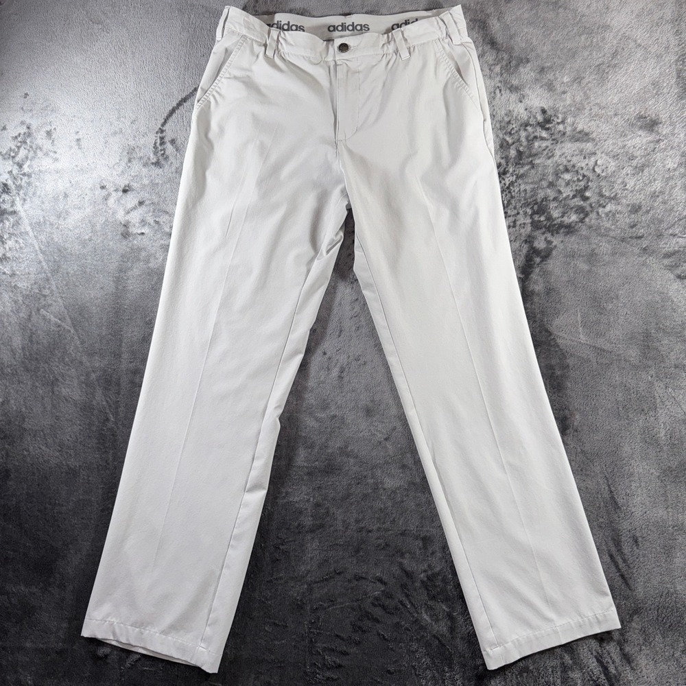 Adidas Golf Ultimate Tapered Fit Pants Mens‎ 34x32 Light Grey AF1708 Stretch